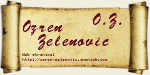 Ozren Zelenović vizit kartica